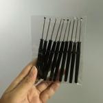 Combo 10 cây móc tai inox cán nhựa đen 11.2 cm, cây móc ráy tai vệ sinh tai.