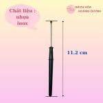 Combo 10 cây móc tai inox cán nhựa đen 11.2 cm, cây móc ráy tai vệ sinh tai.