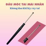 Combo 10 cây móc tai inox cán nhựa đen 11.2 cm, cây móc ráy tai vệ sinh tai.