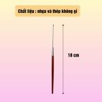 Combo 10 cây móc tai inox cán nhựa đỏ 18 cm, cây móc ráy tai, cây lấy ráy tai vệ sinh tai