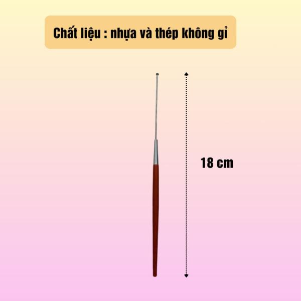 Combo 10 cây móc tai inox cán nhựa đỏ 18 cm, cây móc ráy tai, cây lấy ráy tai vệ sinh tai