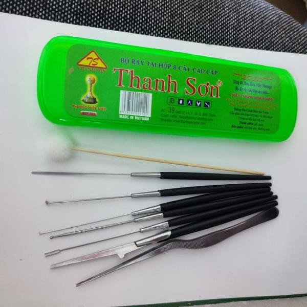 Combo 10 hộp lấy ráy tai - móc ráy tai bộ Thanh Sơn 8 món nhíp dày.