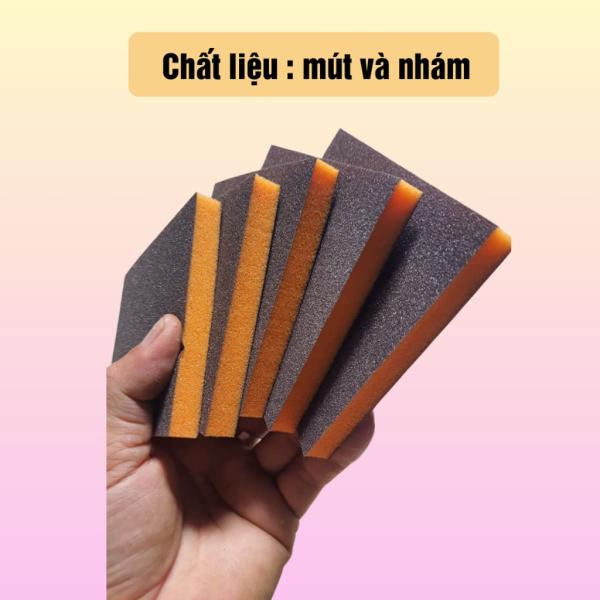 Combo 100 miếng mút xốp cam chà nồi,rửa chén bát, miếng chà nhám 2 mặt , tặng 10 miếng mút cam cùng loại