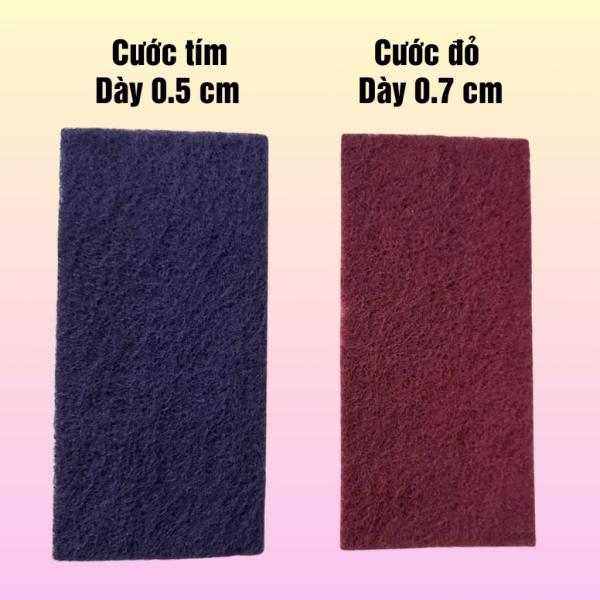 Combo 10 miếng cước nhám đỏ chùi xoong nồi, miếng rửa chén tím - đỏ, miếng đánh bóng bề mặt kim loại super clean BT
