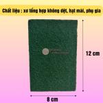 Combo 10 miếng cước xanh chùi xoong nồi Đông Dương 12x8 cm, miếng cước chùi nồi rửa chén bát siêu sạch