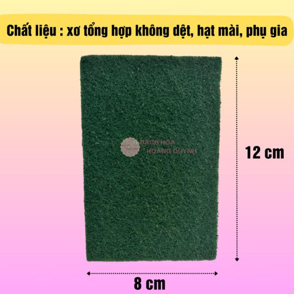 Combo 10 miếng cước xanh chùi xoong nồi Đông Dương 12x8 cm, miếng cước chùi nồi rửa chén bát siêu sạch