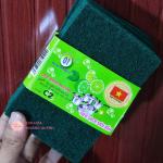 Combo 10 miếng cước xanh chùi xoong nồi Đông Dương 12x8 cm, miếng cước chùi nồi rửa chén bát siêu sạch