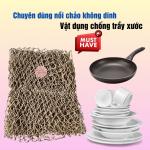 Combo 10 miếng lưới rửa chén bát đa năng màu tự nhiên szie lớn, giẻ rửa bát đĩa bằng lưới không nhuộm màu loại lớn