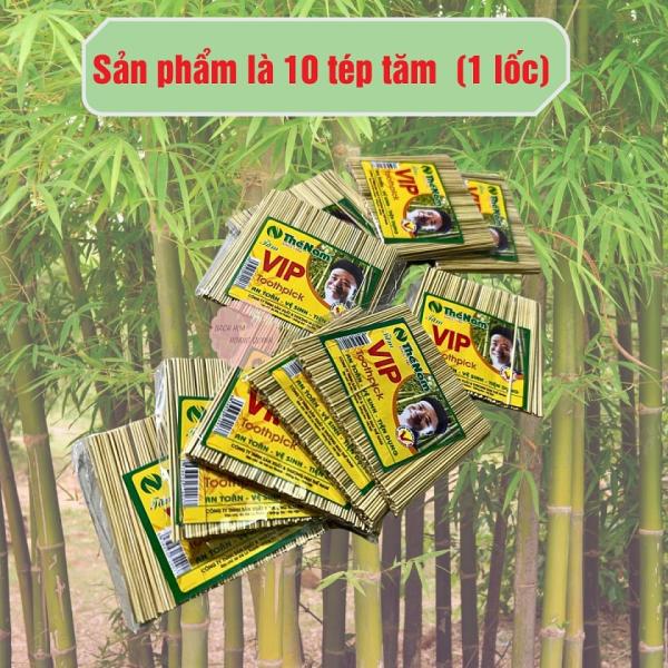 Combo 10 tép tăm xỉa răng đầu bằng Thế Nam, tăm trúc xỉa răng giữ vệ sinh răng, tránh hôi miệng.