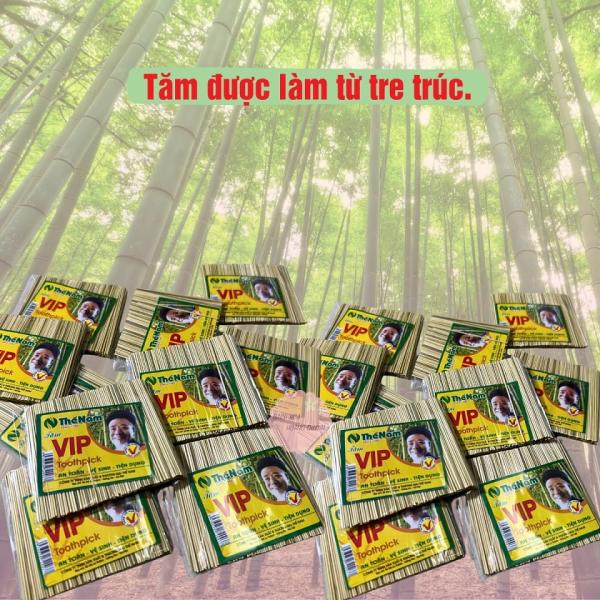 Combo 10 tép tăm xỉa răng đầu bằng Thế Nam, tăm trúc xỉa răng giữ vệ sinh răng, tránh hôi miệng.