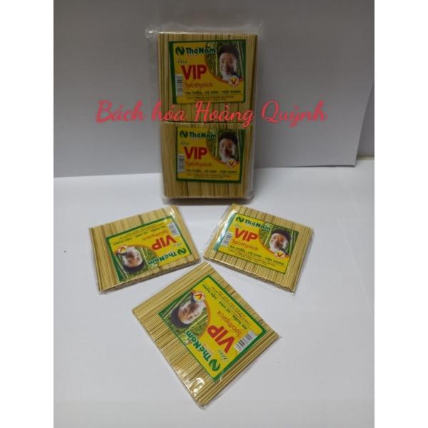 Combo 10 tép tăm xỉa răng đầu bằng Thế Nam, tăm trúc xỉa răng giữ vệ sinh răng, tránh hôi miệng.