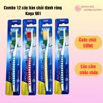 Combo 12 cây bàn chải đánh răng cước cứng nhiều màu sắc KAGA 901