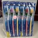 Combo 12 cây bàn chải đánh răng cước cứng nhiều màu sắc KAGA 901