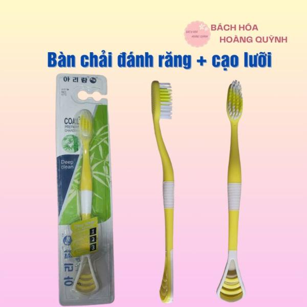 Set 5 cái bàn chải đánh răng cạo lưỡi 2 in1 nhỏ gọn tiện lợi