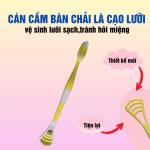 Set 5 cái bàn chải đánh răng cạo lưỡi 2 in1 nhỏ gọn tiện lợi