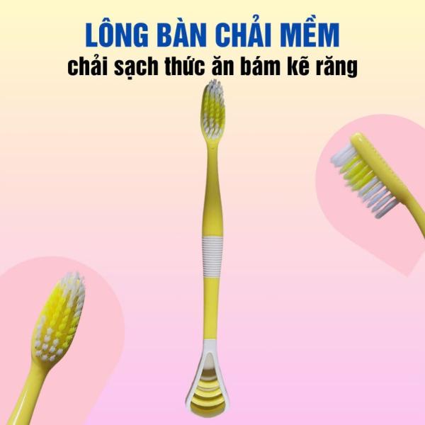 Set 5 cái bàn chải đánh răng cạo lưỡi 2 in1 nhỏ gọn tiện lợi
