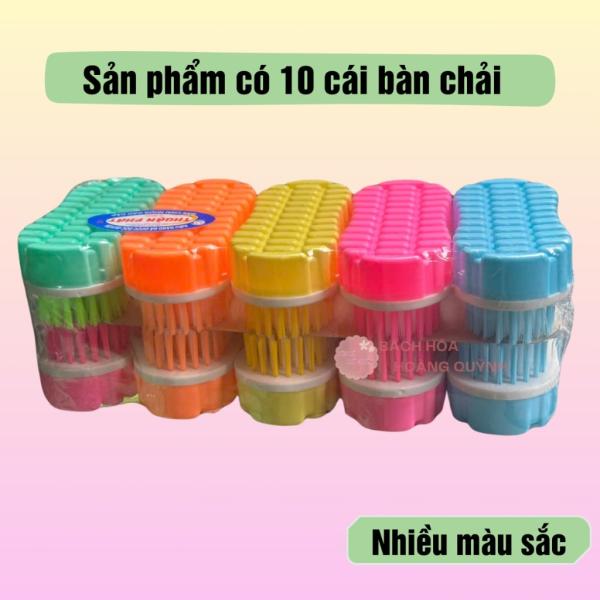 Set 10 cái bàn chải giặt quần áo hình caro, bàn chải chà sàn cước cứng mẫu caro Thuận Phát, đồ dùng gia đình