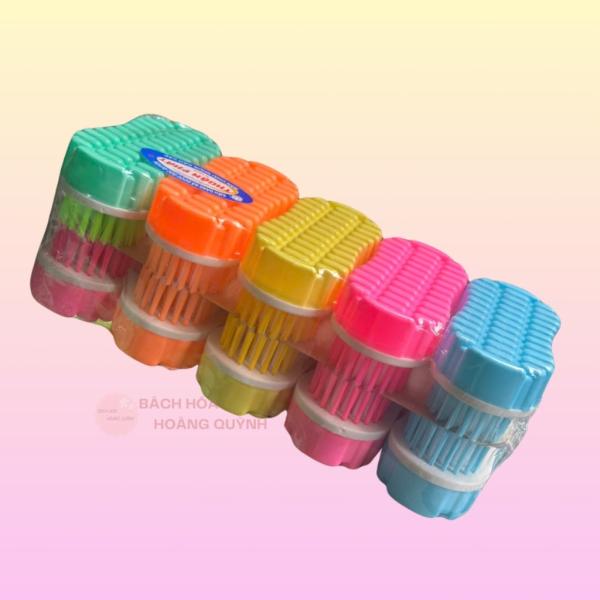 Set 10 cái bàn chải giặt quần áo hình caro, bàn chải chà sàn cước cứng mẫu caro Thuận Phát, đồ dùng gia đình