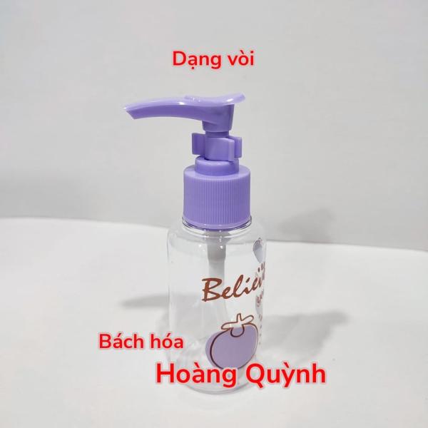 Chai chiết mỹ phẩm (dầu gội, sữa tắm...) mini thuận tiện du lịch họa tiết xinh xắn .