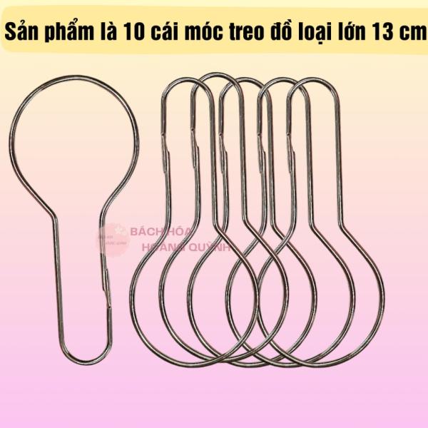 Combo 10 cái móc treo rèm size lớn, quần áo, hàng hóa , móc khoen lớn treo vật dụng hình trái bầu bằng thép không gỉ