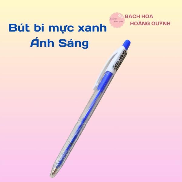 Combo 10 cây bút bi mực xanh ánh sáng ngòi 0.7 mm nét đẹp