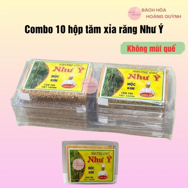 Combo 10 hộp tăm xỉa răng Như Ý không mùi quế, tăm trúc xỉa răng giữ vệ sinh răng, tránh hôi miệng.
