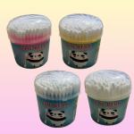 Combo 12 hộp tăm bông ráy tai lớn thân nhựa The Bear – hộp tròn