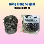 Combo 12 cái cước inox chà nồi Samran dạng khoanh tròn 50 gam, cước chùi nồi, chùi xoong, miếng cước sắt đánh gỉ, vết ố