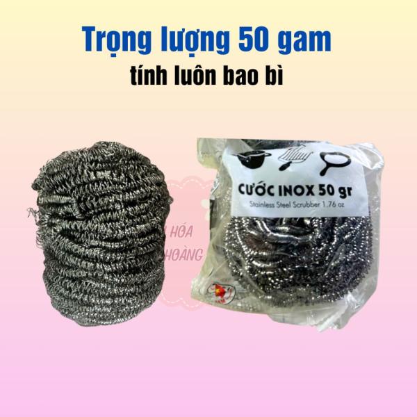 Combo 12 cái cước inox chà nồi Samran dạng khoanh tròn 50 gam, cước chùi nồi, chùi xoong, miếng cước sắt đánh gỉ, vết ố