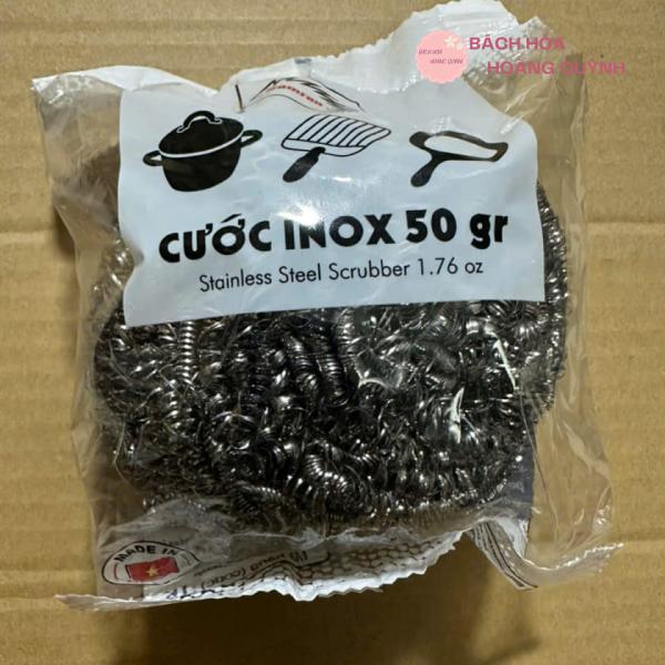 Combo 12 cái cước inox chà nồi Samran dạng khoanh tròn 50 gam, cước chùi nồi, chùi xoong, miếng cước sắt đánh gỉ, vết ố