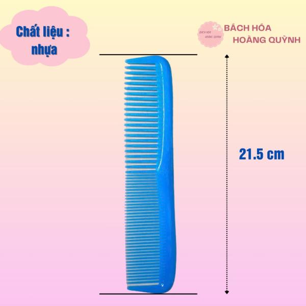 Combo 12 cây lược chải tóc Vĩnh Phước loại thẳng, lược nhựa chải tóc hai đầu nhiều màu sắc