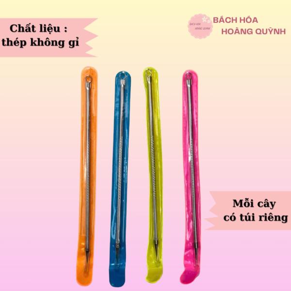 Combo 12 cây nặn mụn inox đầu nhọn