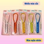 Combo 12 dụng cụ cạo lưỡi nhựa cán cầm hình ngôi sao, cây nạo lưỡi nhựa dạng tròn,giữ hơi thở thơm tho
