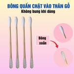 Combo 12 gói bông rái tai tiệt trùng thân gỗ ATEN (LEVEE), gòn ráy tai thân gỗ chắc chắn vệ sinh tai, trang điểm