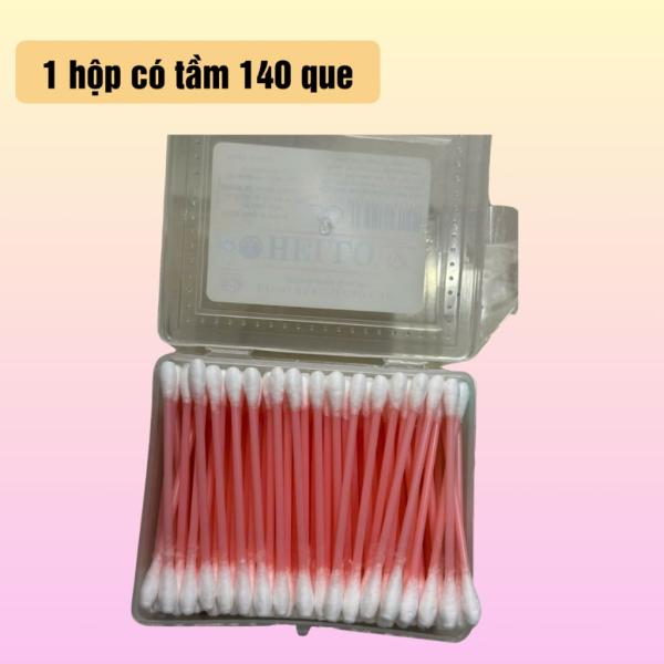 Combo 12 hộp tăm bông ráy tai lớn thân nhựa Hello – hộp vuông