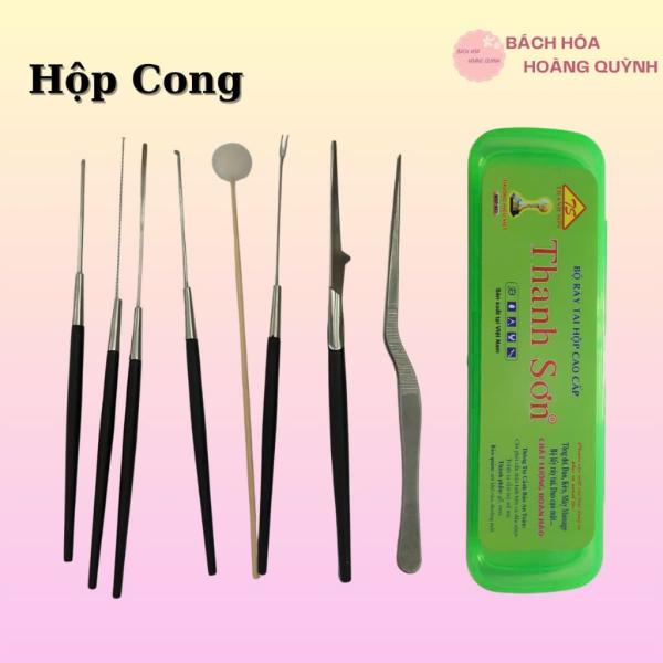 Combo 15 hộp móc ráy tai 8 dụng cụ cán nhựa kèm hộp nhựa , nhíp dày