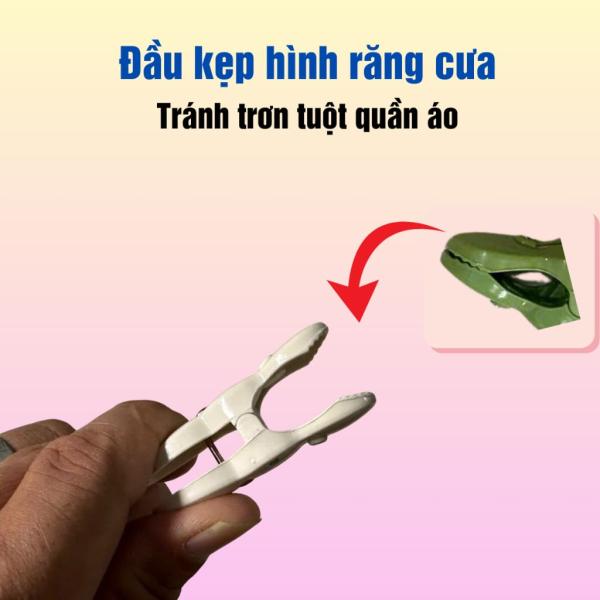 Combo 20 cái kẹp quần áo nhựa siêu chắc chắn, kẹp phơi quần áo cho bé loại 5,5 cm