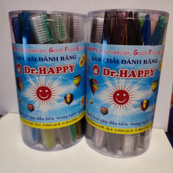 Combo 25 cây bàn chải đánh răng Happy có nắp đậy