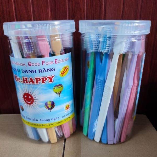 Combo 25 cây bàn chải đánh răng Happy có nắp đậy