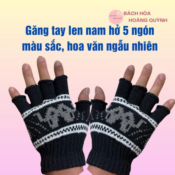 Găng tay len nam chống nắng cắt 5 ngón, bao tay len nam giữ ấm Gloves