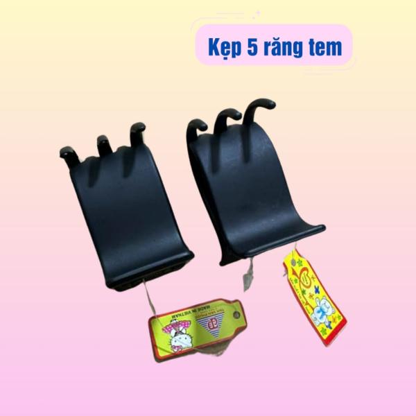 Set 2 cái kẹp tóc càng cua 5 RĂNG màu đen