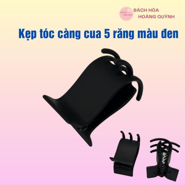 Set 2 cái kẹp tóc càng cua 5 RĂNG màu đen
