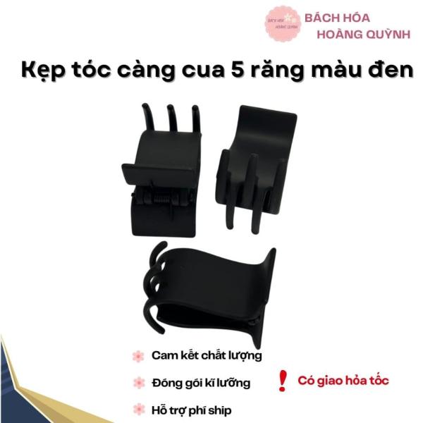 Set 2 cái kẹp tóc càng cua 5 RĂNG màu đen