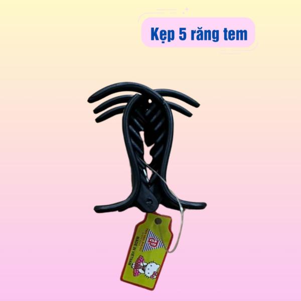 Set 2 cái kẹp tóc càng cua 5 RĂNG màu đen