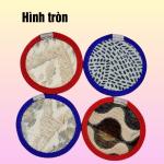 Comnbo 5 cái đế lót ly vải nỉ thấm hút nước nhanh, miếng lót cốc chống trượt màu sắc ngẫu nhiên