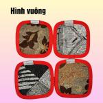 Comnbo 5 cái đế lót ly vải nỉ thấm hút nước nhanh, miếng lót cốc chống trượt màu sắc ngẫu nhiên