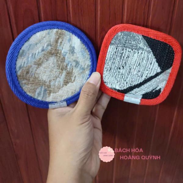 Comnbo 5 cái đế lót ly vải nỉ thấm hút nước nhanh, miếng lót cốc chống trượt màu sắc ngẫu nhiên