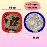 Comnbo 5 cái đế lót ly vải nỉ thấm hút nước nhanh, miếng lót cốc chống trượt màu sắc ngẫu nhiên