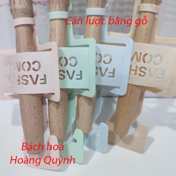 Lược gai gỡ rối tóc, tạo kiểu tóc, massage da đầu loại TRÒN cán gỗ xinh xắn