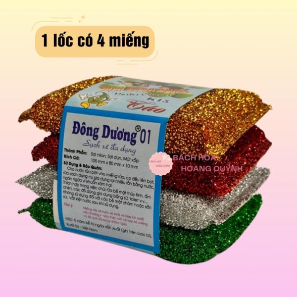 Combo 32 miếng cước kim tuyến rửa chén bát siêu sạch, miếng kim tuyến rửa bát nhiều màu Đông Dương
